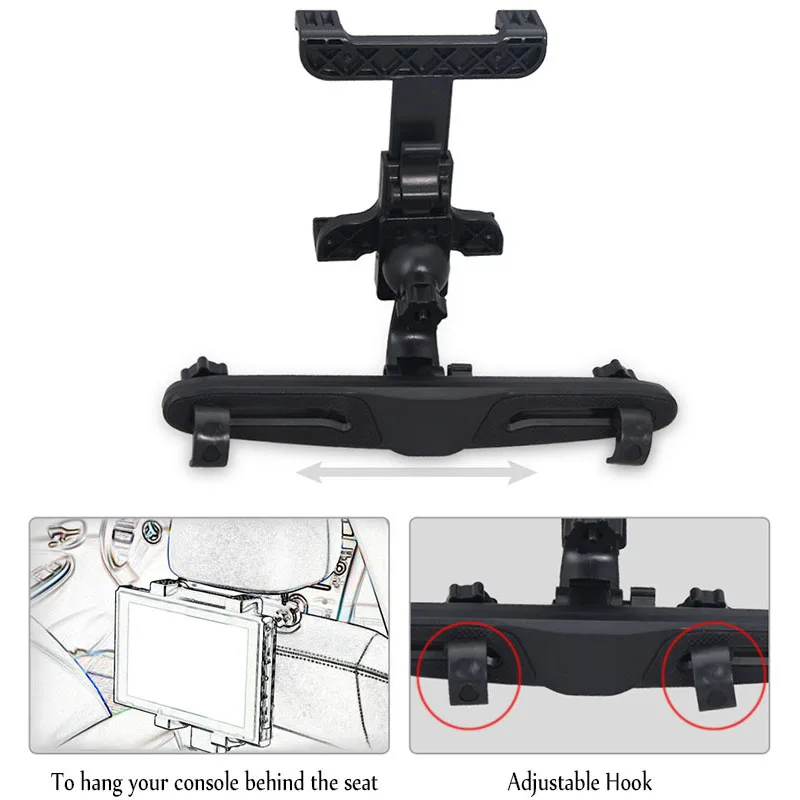 Game Accessories Back Seat Bracket NS Switch Adjustable Console Stand 360 Degree Car Universal Holder for Nintend | Электроника
