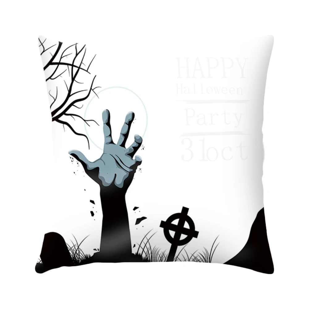 16 Styles Halloween Cushion Cover Skull Witch Letter Throw Pillow Printed Decorative Case For Sofa Bedroom | Дом и сад