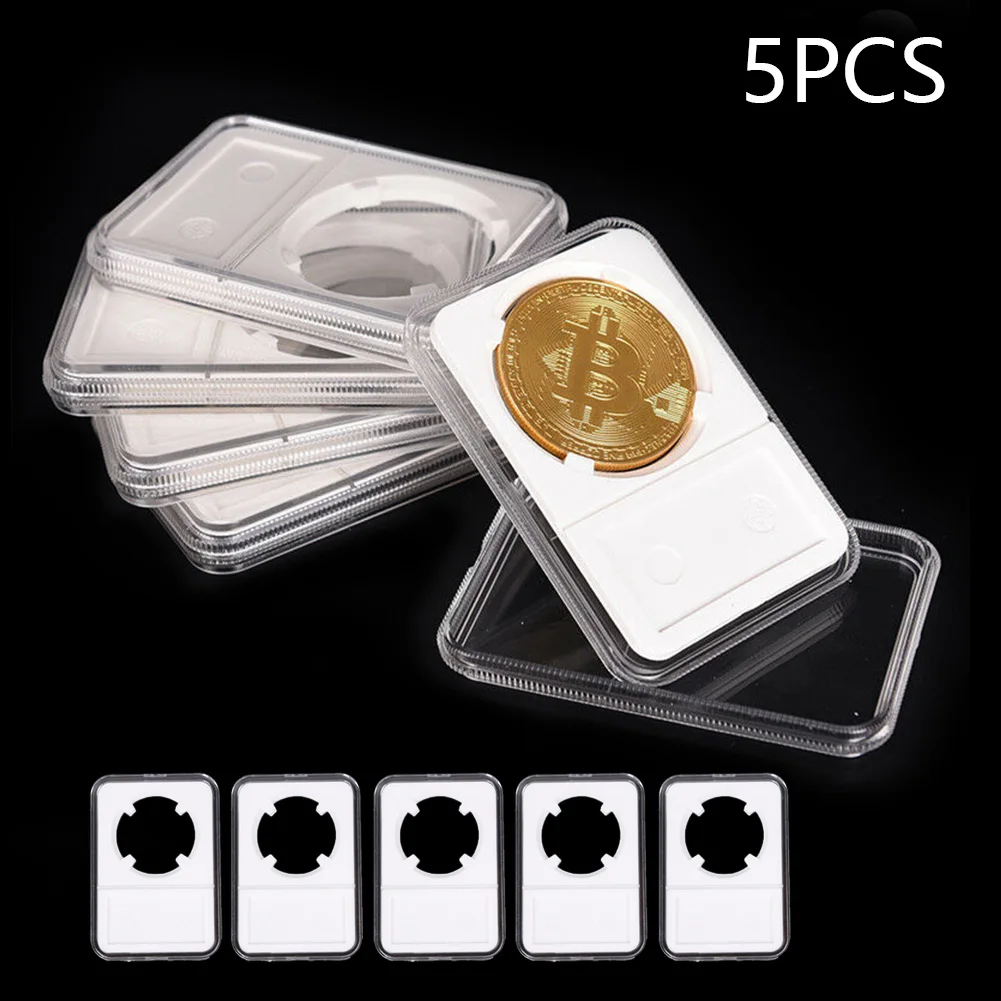 

5Pcs 30mm Commemorative Coin Storage Box Case Protector PCCB Protector NGC PCGS Grade Collection Box High Quality