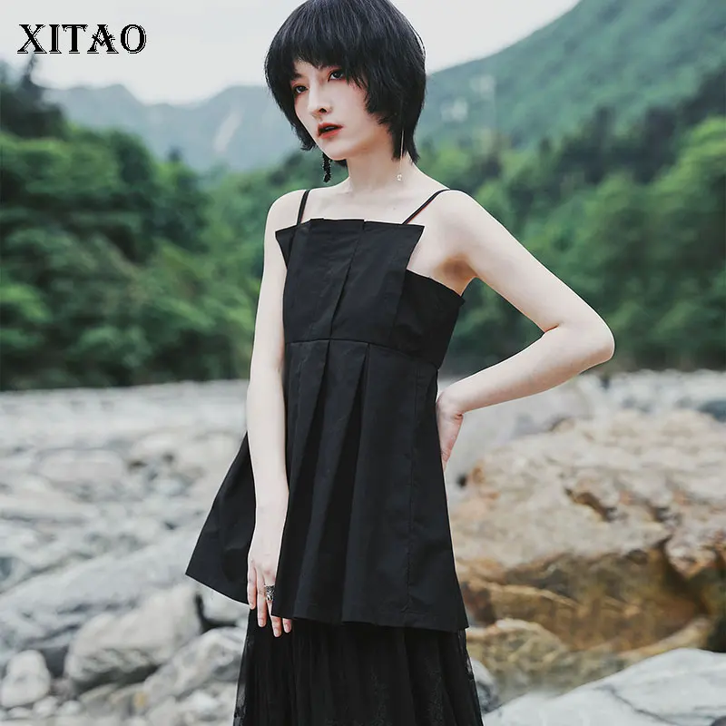 XITAO Асимметричная драпированная Кофта женская одежда 2020 Летняя Повседневная
