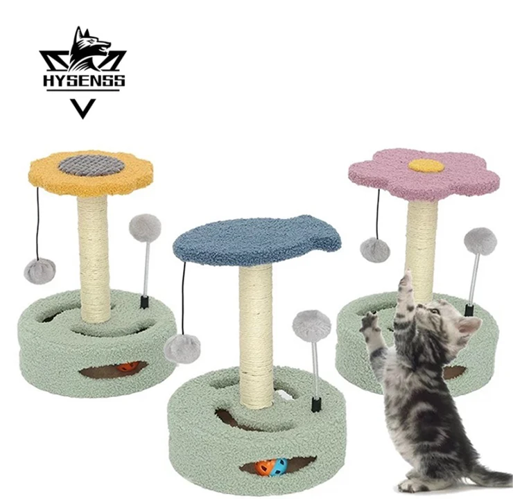 

Cat Tree Tower Sisal Sunflower Cat Scratch Board Climbing Small Cat Kitten Shelf Wear-resistant Scratching Claw Grinder Cat Toys