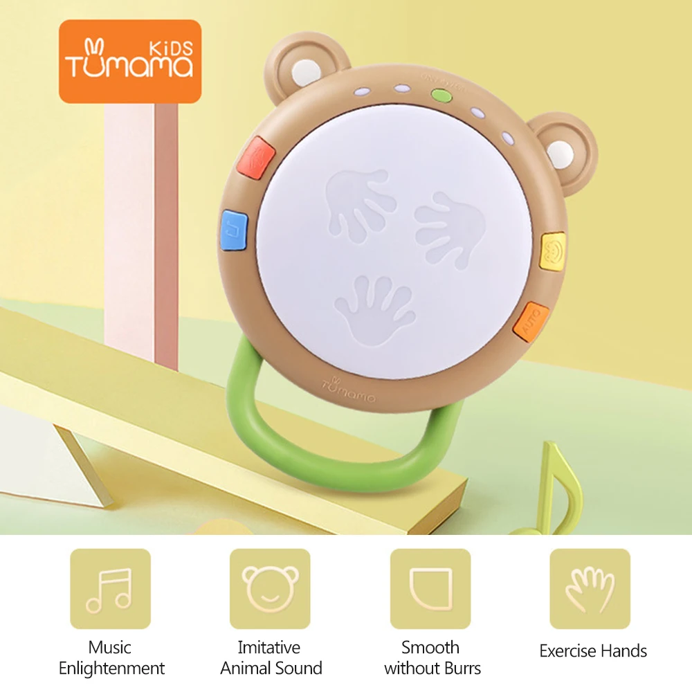 

Multi-function Hand Drum Baby Musical Toy Electronic Drum Instruments with Light and Sound Early Educational Development for kid