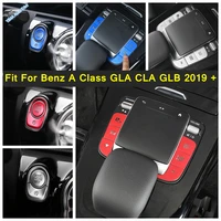 start stop engine multimedia switch armrest box buttons cover trim fit for mercedes benz a class gla cla glb 2019 2020 2021