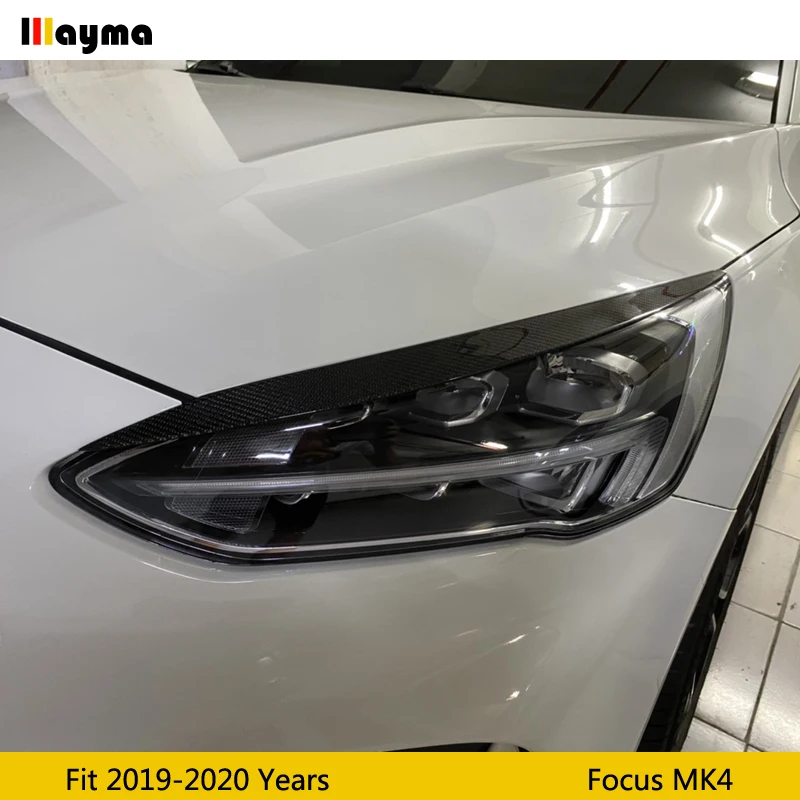 Передние фары из углеродного волокна для Ford Focus MK4 2019-2020 декоративные наклейки на