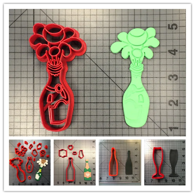 Напиток шампанского бутылка пробкового стекла серии резак для печенья мастики