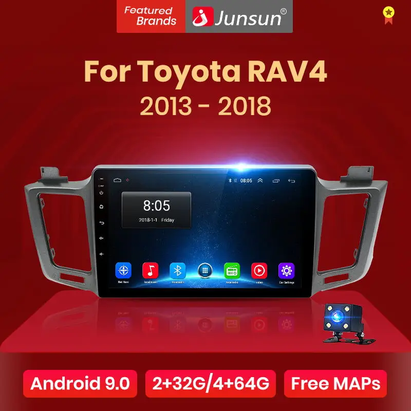 Junsun V1 2G + 32G Android 10 0 DSP для Toyota RAV4 2013 2018 автомобильный Радио Мультимедиа Видео плеер