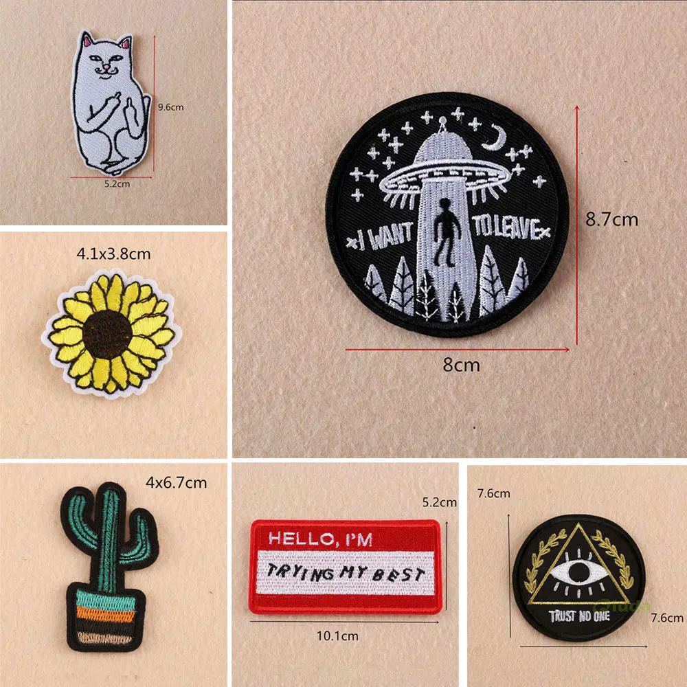 Вышитые наклейки из нетканого материала аксессуары для одежды аппликация