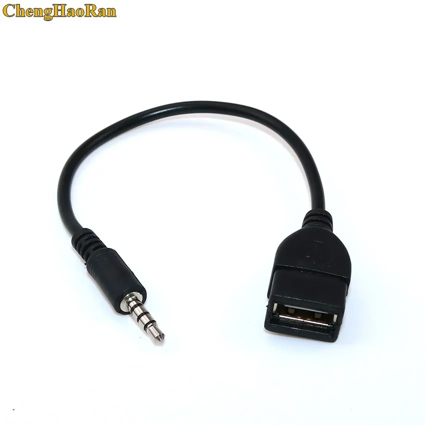 

Audio Convert Cable Wire Car AUX Cable A Female OTG Converter Adapter Cable 3.5mm Male Audio AUX Jack to USB 2.0 Type 20CM