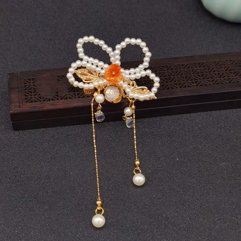 

Butterfly Hairpin for Women 2021 Vintage Jewelry Metal Hairclip Chinese Hanfu Accessory 1 Piece