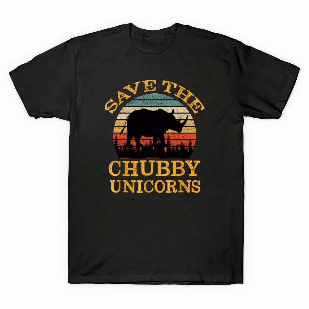 

Save The Chubby Unicorns Men'S T-Shirt Retro Vintage Endangered Awareness Newest Style 3D Printed Men Homme Summer Make T Shirt