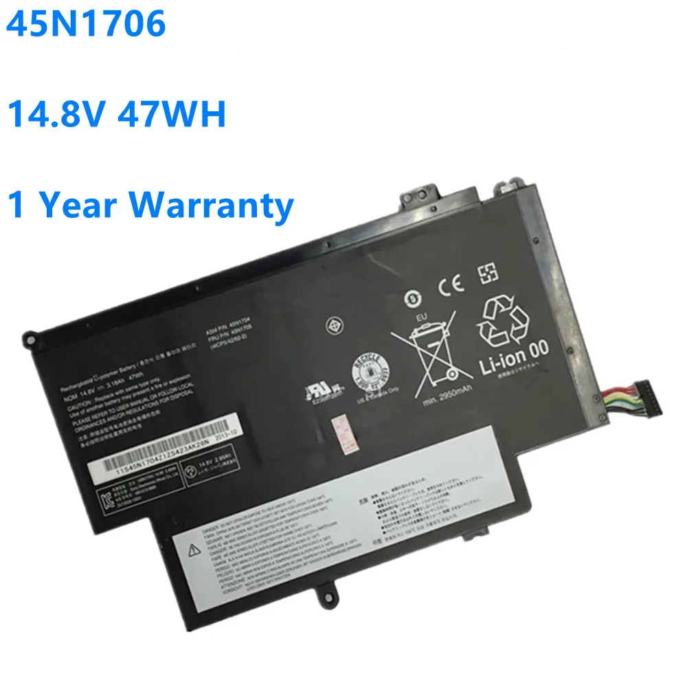 Аккумулятор 45N1706 для Lenovo ThinkPad Yoga S1 120 S240 20CD/20C0 12 20DL/20DK Pro 45N1705 45N1707 45N1704 11 4 V 47WH |