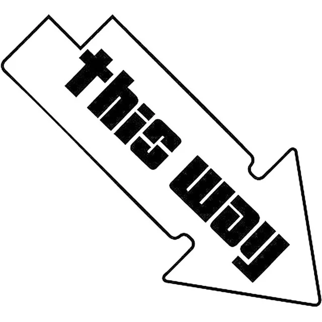 

7.9X16.8CM DOWN THIS WAY Vinyl Decal Car Stickers Motorcycle Car-styling Black/Silver