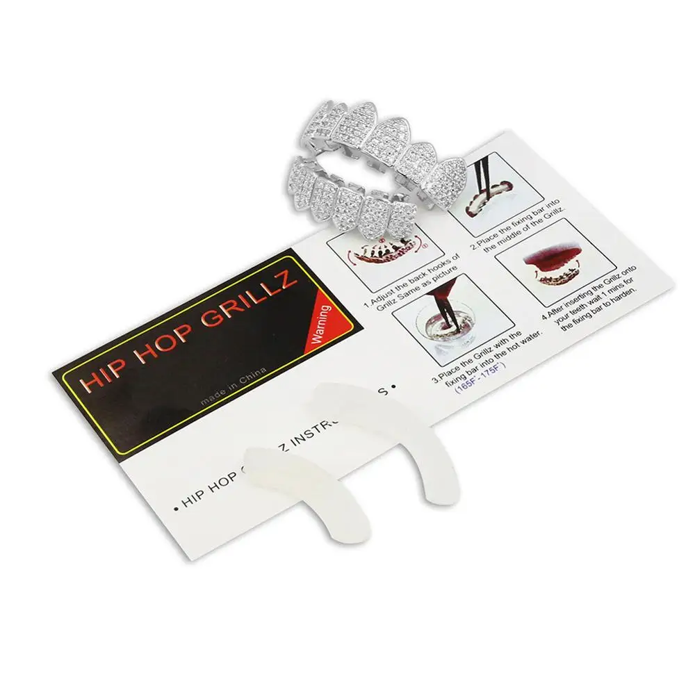 Хип-хоп Клык Зубы вампира набор для мужчин верхний нижний золото серебро