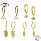 Автоклав класса люкс серьги в виде колец, 925 пробы серебро циркон серьги круглые серебряные глаз золотого цвета Huggie серьги в стиле пирсинга, хорошее ювелирное изделие