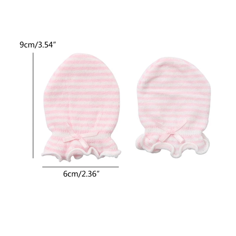 

2 Pairs Baby Anti Scratching Gloves Cotton Newborn Infant Protection Face Mitten