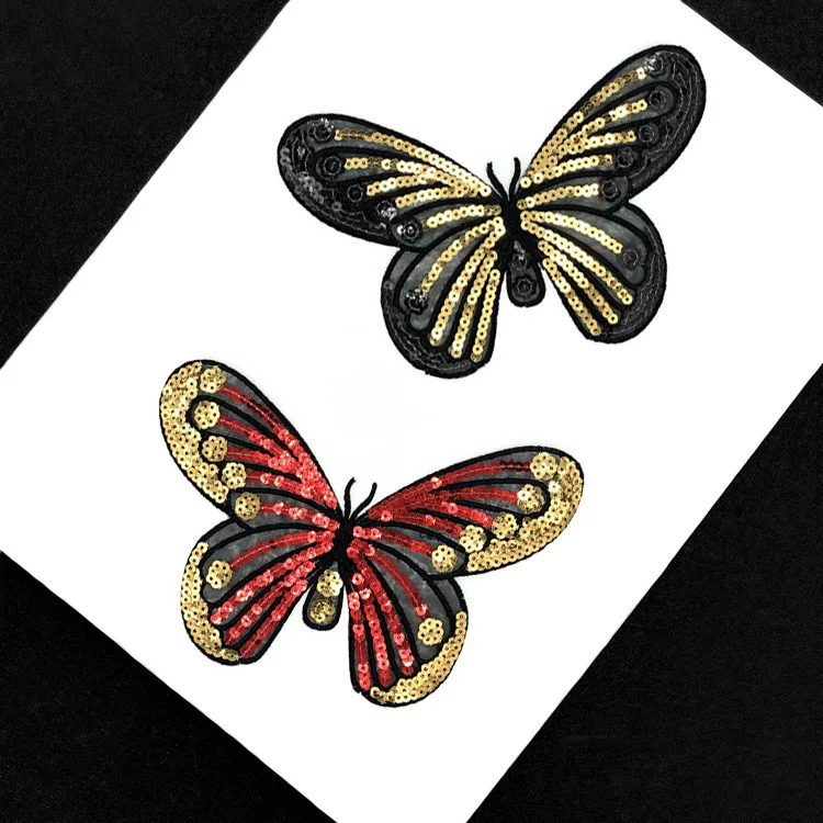 

20 шт. многоцветные Diy стерео двухслойные кружевная вышивка бабочки нашивка одежда Weddingdress ткань фата Аппликация Украшение