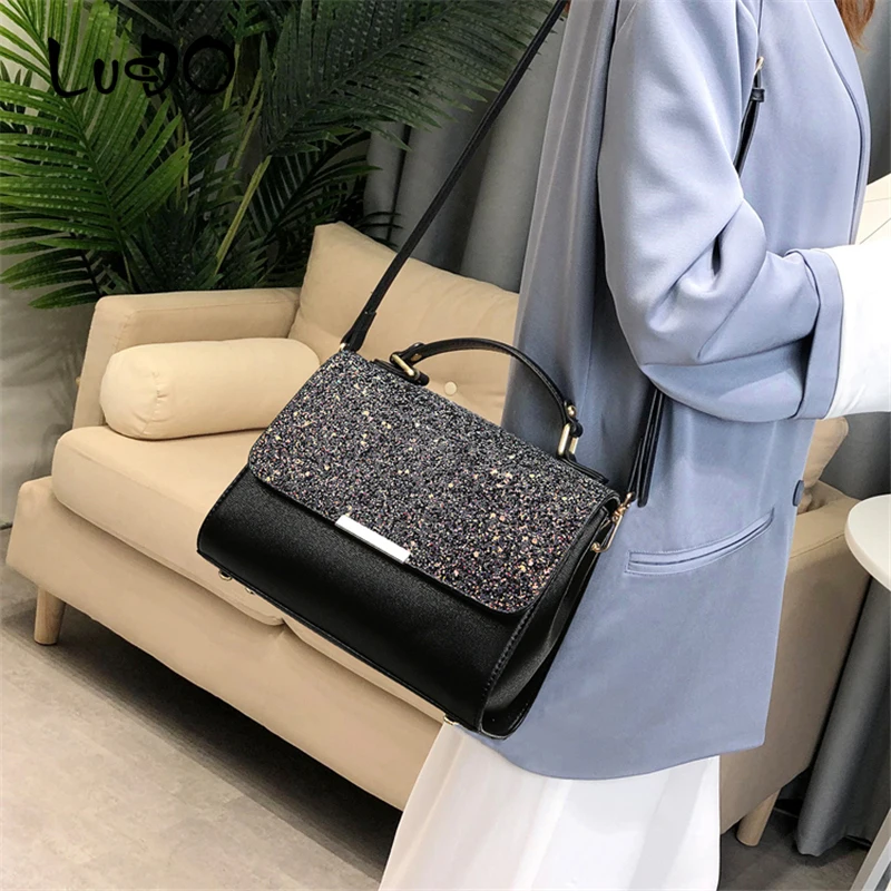

LUCDO Famous Brands quality Leather Women Handbags Designer Female Shoulder Bag Ladies Crossbody Bags for Women 2020 Tote Bag