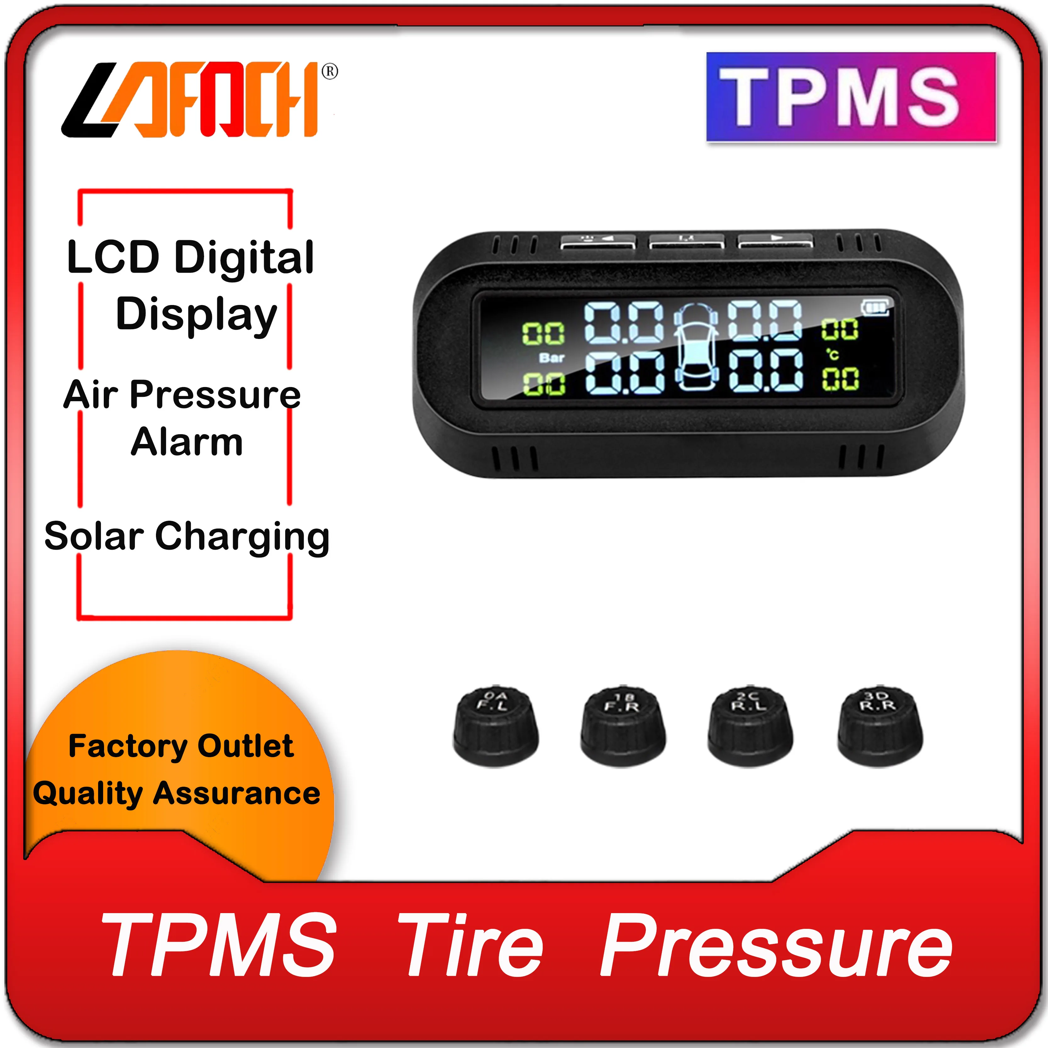 

Система контроля давления в шинах LAFOCH, прикрепленная к стеклу система контроля давления в шинах с Предупреждение датчиками