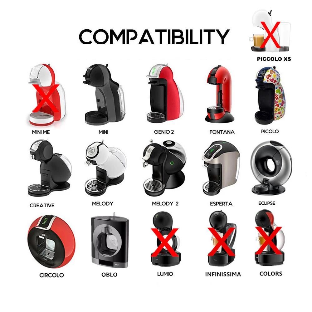 

Navulbare Rvs Metal Herbruikbare Dolce Gusto Capsule Siliconen Cover Dolci Gusto Koffiezetapparaat Koffie Lepel Met Clip