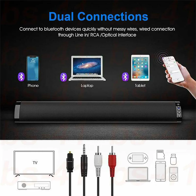 Динамики Soundbar 5 0 Bluetooth Звуковая Панель для ТВ дома Кино стерео объемный динамик