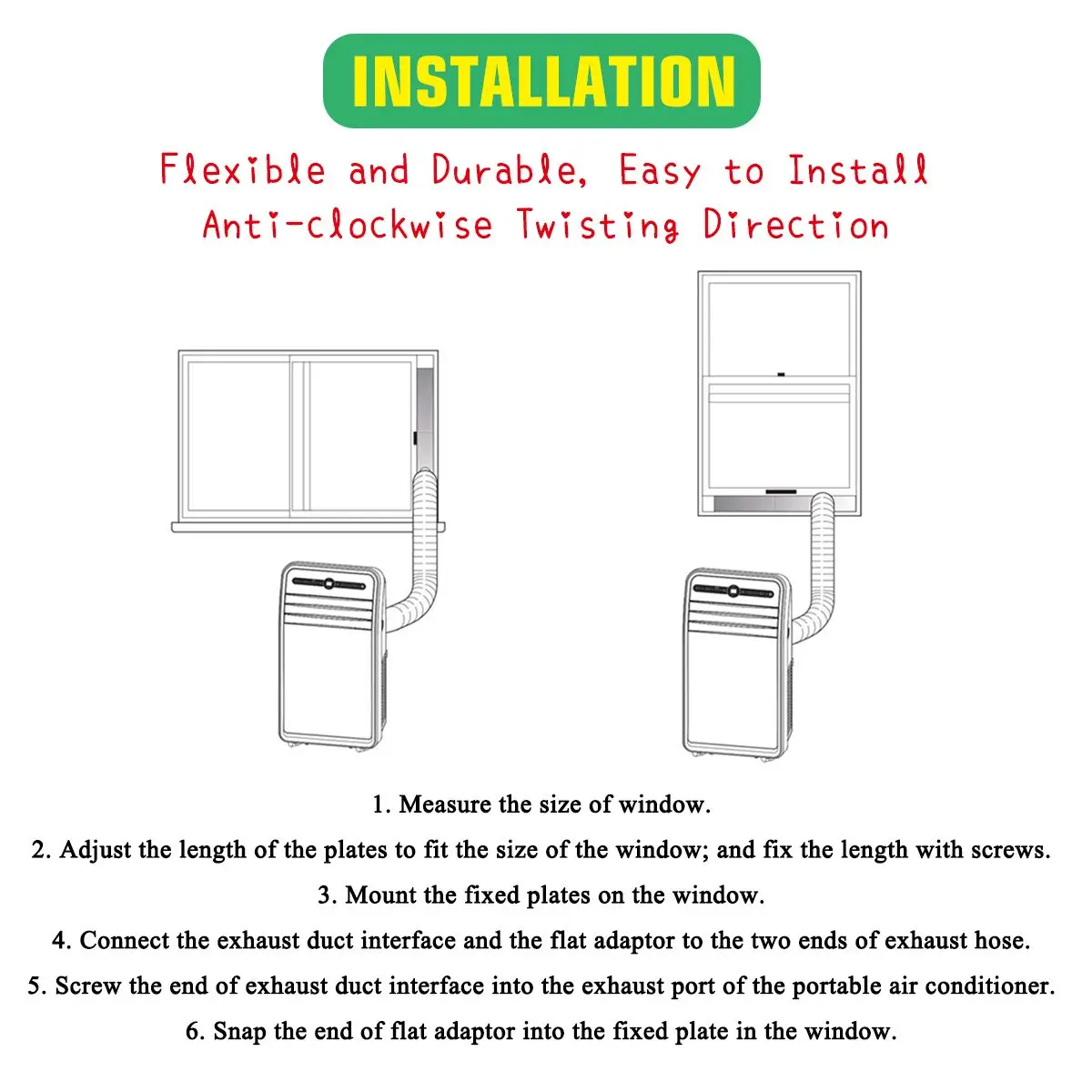 

Portable Air Conditioner Window Seal Air Vent Exhaust Slide Plate Dia 15cm Window Adaptor Pipe Hose Air Conditioner Accessories