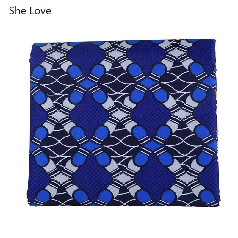 Chzimade 1 ярд/партия Африканские Восковые принты ткань темно-синий цвет полиэстер