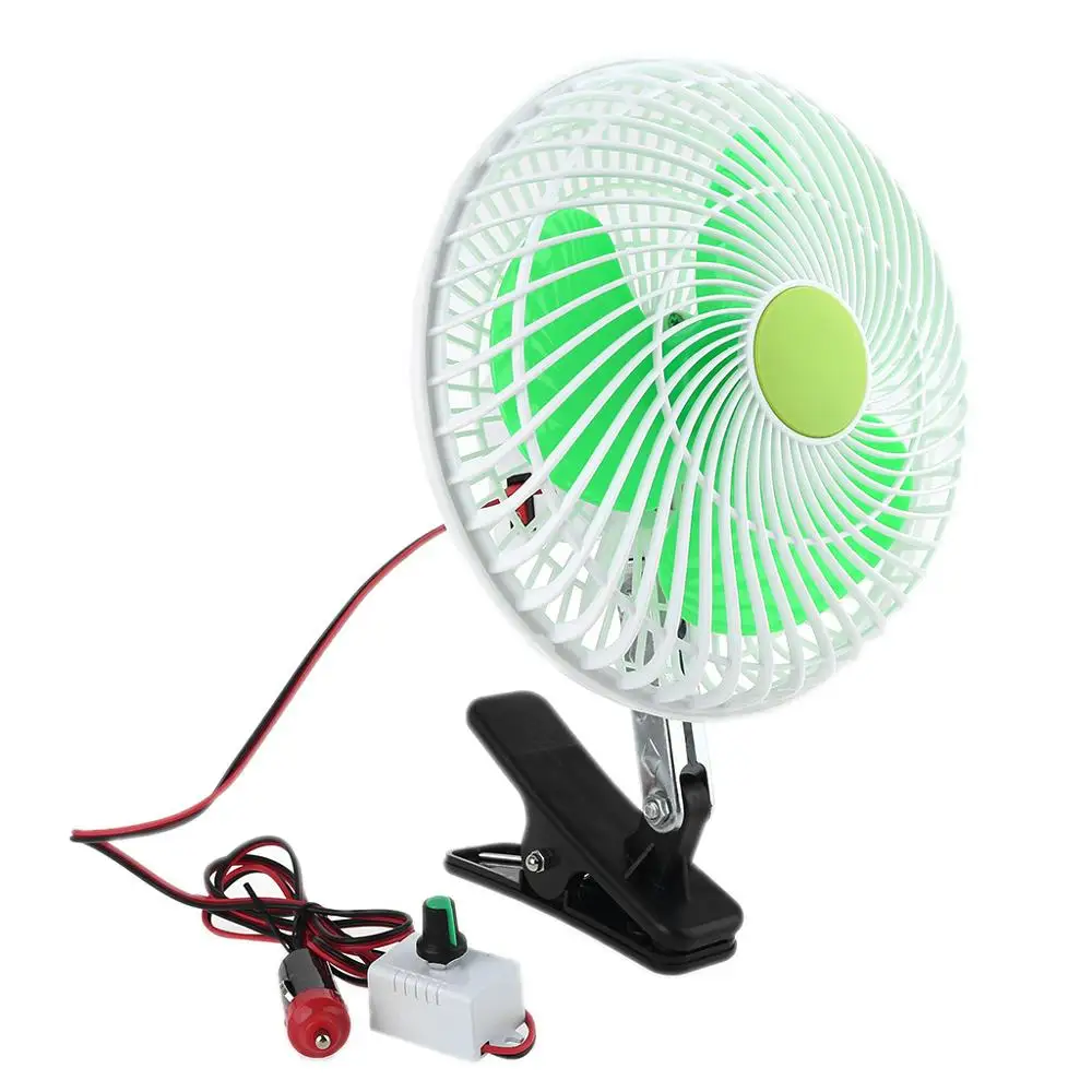 

Car Fan Dc 12v, Stepless Speed Car Cooling Fan Powerful Ventilation with Adjustable Clip & Cigarette Lighter Plug for Car Truck