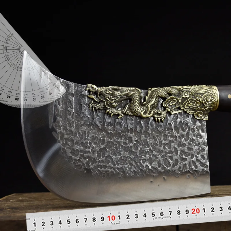 

Cleaver Longquan Hand Forged Kitchen Knife Chopping Bone Knife Chef Knife Stick Bone Knife Knife 7Cr17MoV Household knife hot