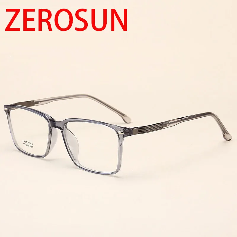 Zerosun, прозрачные очки, оправа для мужчин и женщин, TR90, очки для мужчин и женщин, очки для рецепта, оптические очки для близорукости, линзы для выпускника