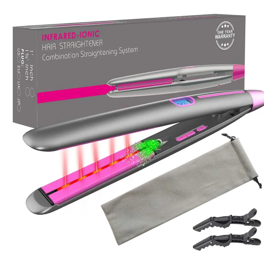 

RESUXI Professional Infrared Hair Straightener With Negative Ion Automatic Safety Switch Heating Curling Iron Hair Tools