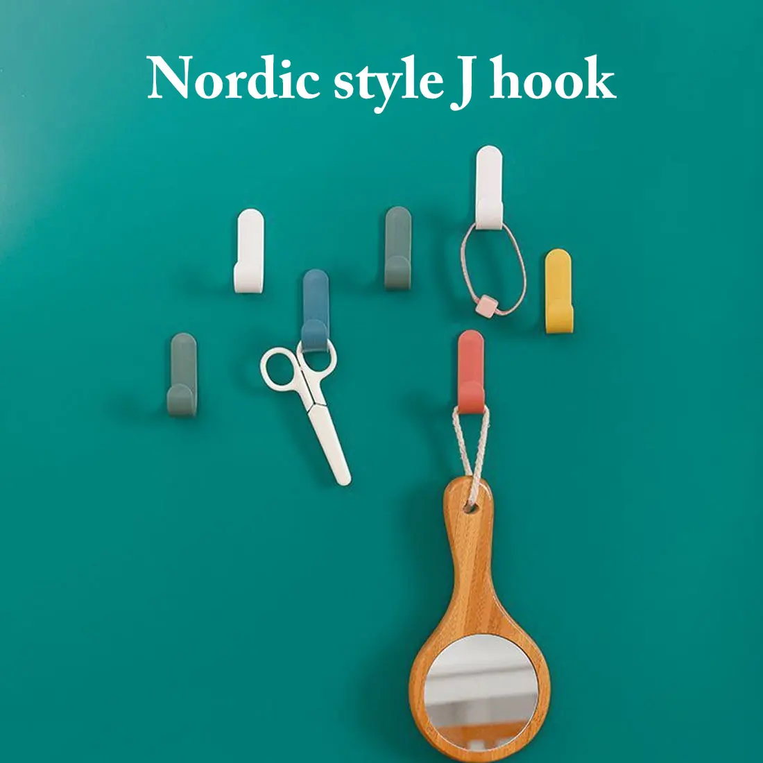 

4pcs/set Self Adhesive Wall Hangers Towel Hooks Plastic Door Hangers Hat Racks Keys Hanger wall organizer Home Decor key holder