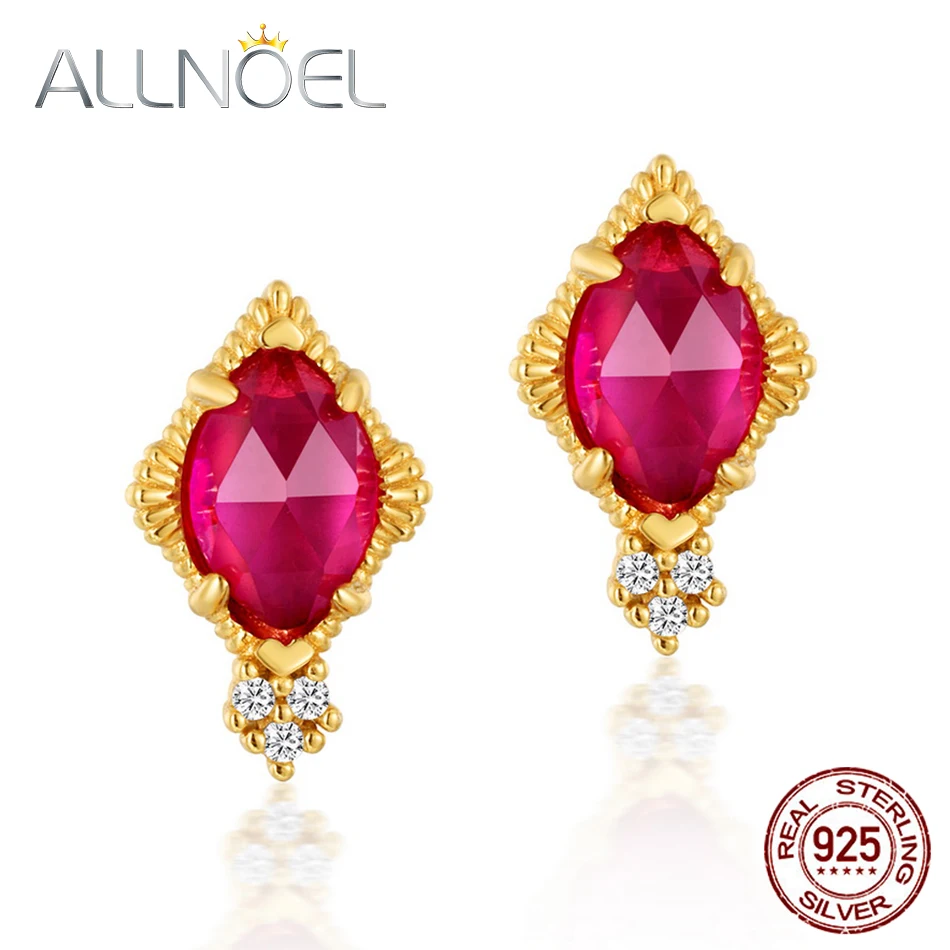 Женские серьги ALLNOEL из настоящего 925 пробы серебра роскошные ювелирные изделия