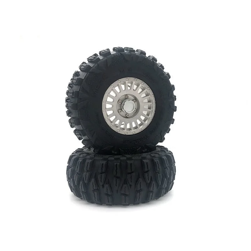 

4PCS Metal 2.2Inch Beadlock Wheel Rim Tire Set for 1/10 RC Crawler Traxxas TRX4 G500 TRX6 G63 Benz Axial Wraith