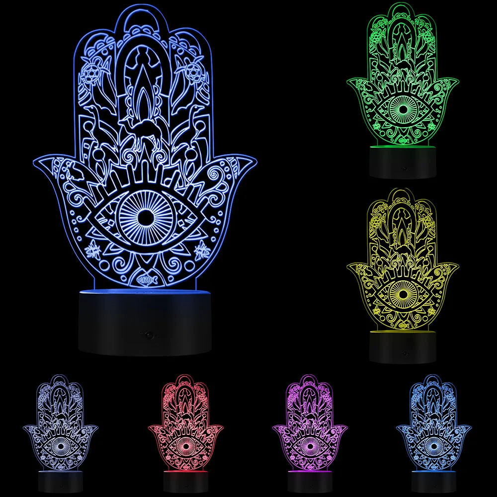 Hamsa с узором в стиле бохо новинка светильник Buddhas ручная мандала искусственная