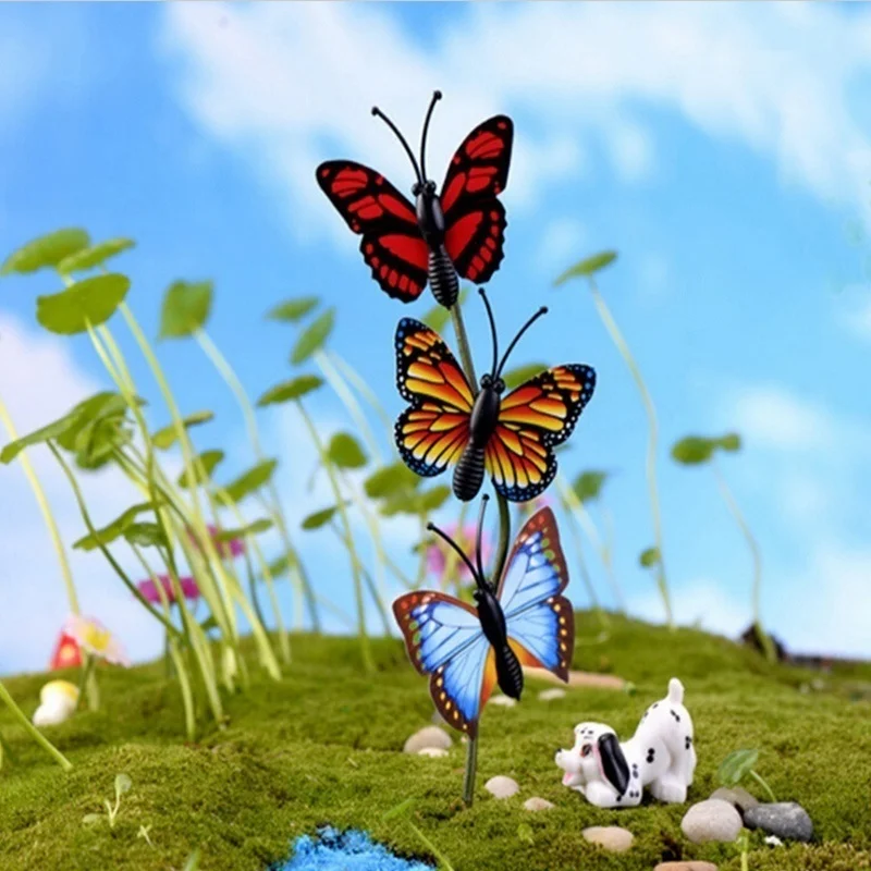 

Bunch of Butterflies Garden Yard Planter Colorful Whimsical Butterfly Stakes Outdoor Decor Flower Pots Decoration