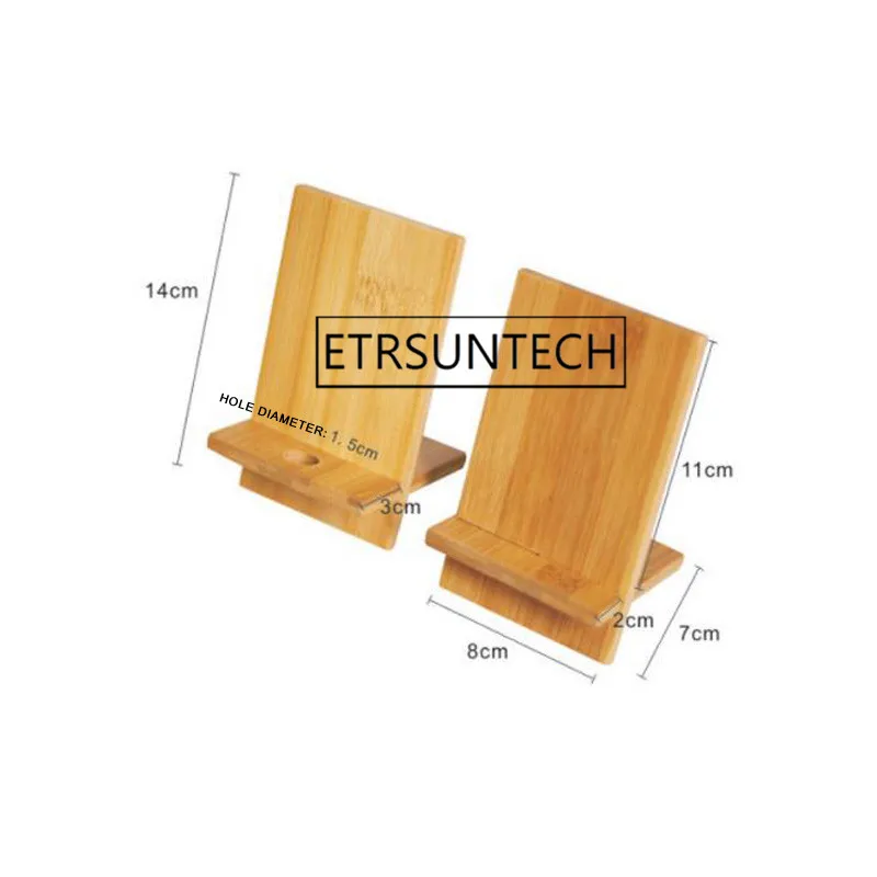 

50pcs Bamboo Cell Phone Holder Universal Tablet Stand Desktop Smartphone Bracket For Home Office