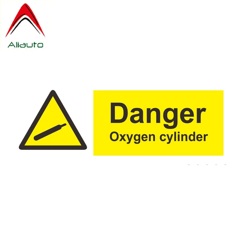 Aliauto Warning Car Sticker Funny Danger Oxygen Cylinder Decal Accessories PVC for Lexus Suzuki Grand Vitara VW Jaguar 17cm*5cm |