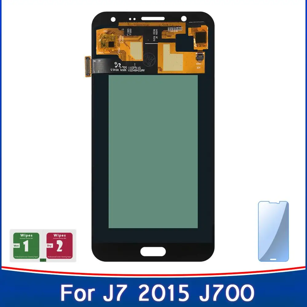 Дисплей может регулировать яркость для Samsung Galaxy J7 2015 J700 J700F J700H LCD сенсорный экран
