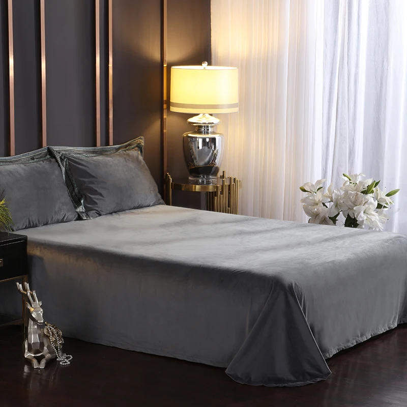 2020 супер мягкие бархатные комплекты постельного белья Королева Король Размер