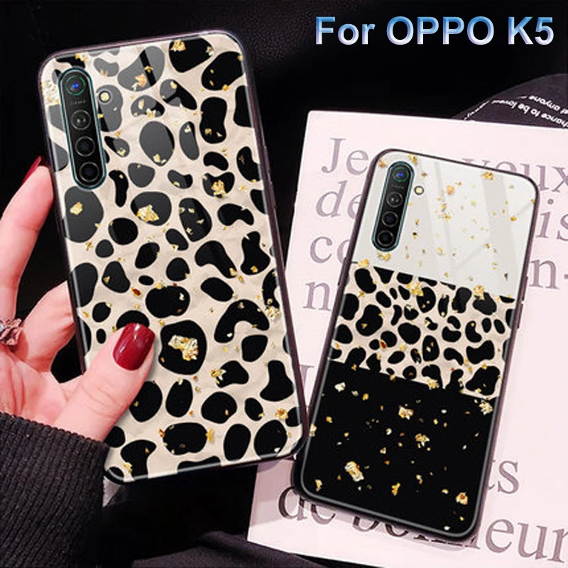 

Чехол для OPPO K5, мягкая рамка из ТПУ, закаленное стекло, глянцевая жесткая задняя крышка, чехол для OPPO K5 K, 5 цветов, чехол, чехол для OPPO 5, бампер, ...