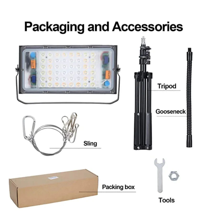 

Grow Light 150W LED Full Spectrum Light Waterproof Plant Growing Lamp 48leds Indoor Seedling Phyto Lamp LED Hydroponics Lighting