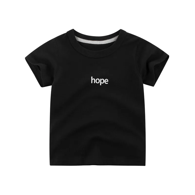 

Lucashy Simple Baby Boys Girls Short Sleeves Summer Children T-Shirt Hope Letter Print Tees Kids Casual Tops Clothing 2021