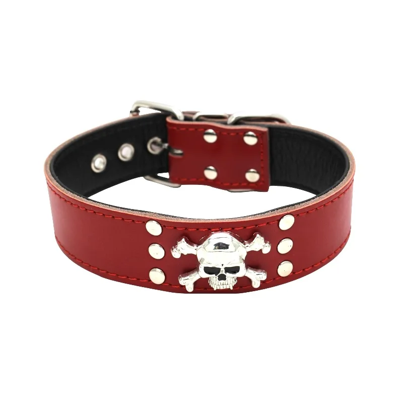Ошейники из натуральной кожи с шипами для больших собак товары домашних животных