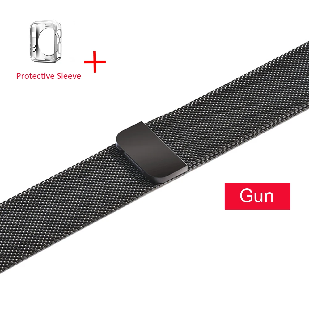 With Case E Leecnuo ремешок для часов для Apple Watch 42 мм, 38 мм, ремешок для часов, Миланская петля, браслет ремешок для наручных часов iWatch серии 1/2/3 - Цвет ремешка: With Case E