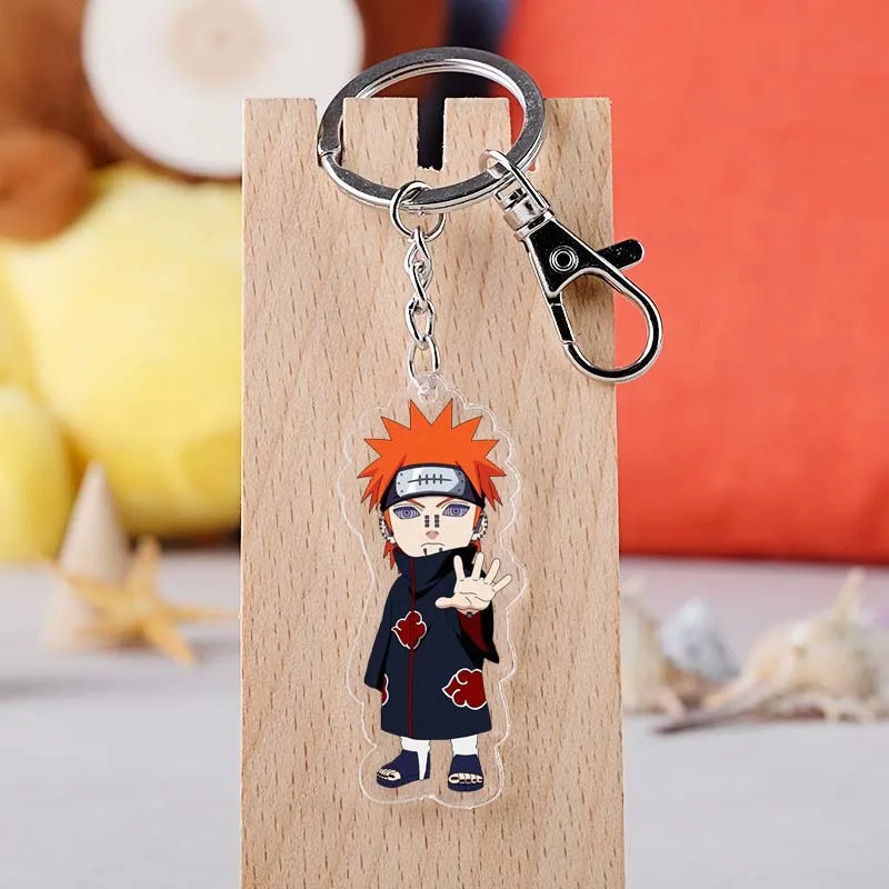 

Cartoon Anime Ninja Keychain Acrylic Uchiha Sasuke Double Sided Transparent key Chain Ring Accessories Jewelry For Fans Gifts