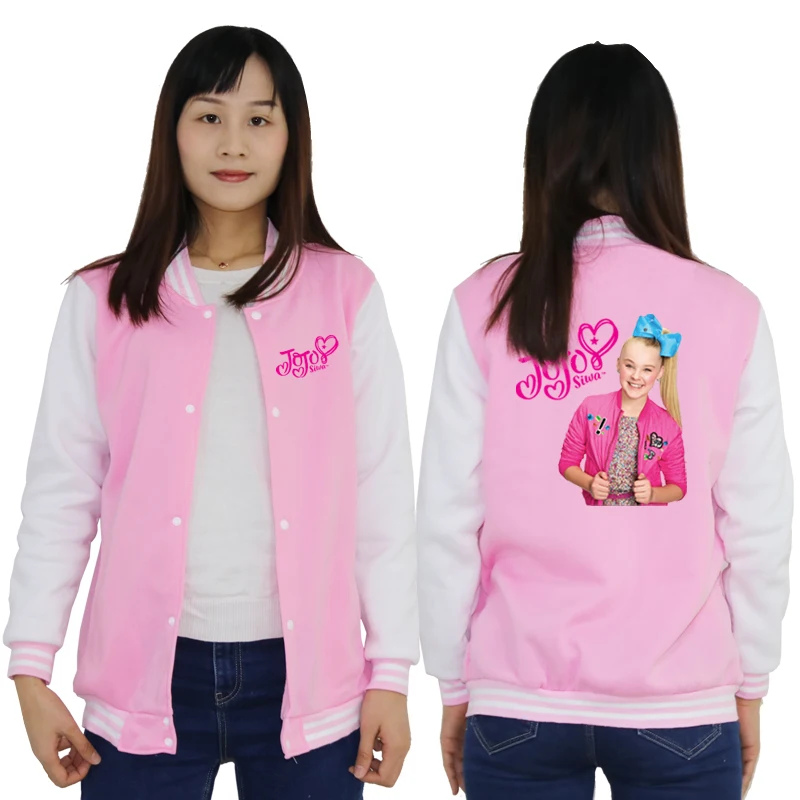 Jojo Siwa бейсбольная куртка для мужчин и женщин уличная Толстовка в Корейском стиле