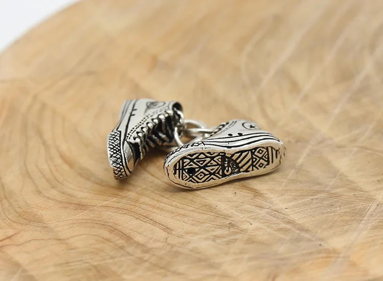 Серебро 925 пробы цвет спортивная обувь Подвеска Ожерелье Личность Модные