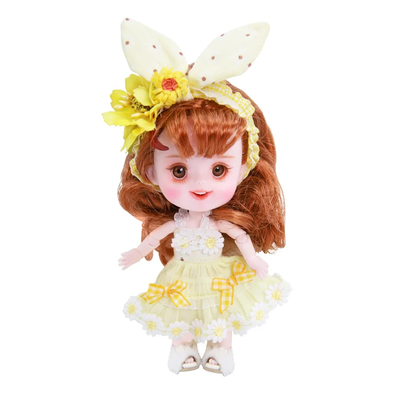 

DBS0011 Dream Fairy 14cm 1/12 BJD DUDU Mini Doll 38 Joint Body Cute Children Gift Toy Angel Surprise Doll with Clothes and Shoes