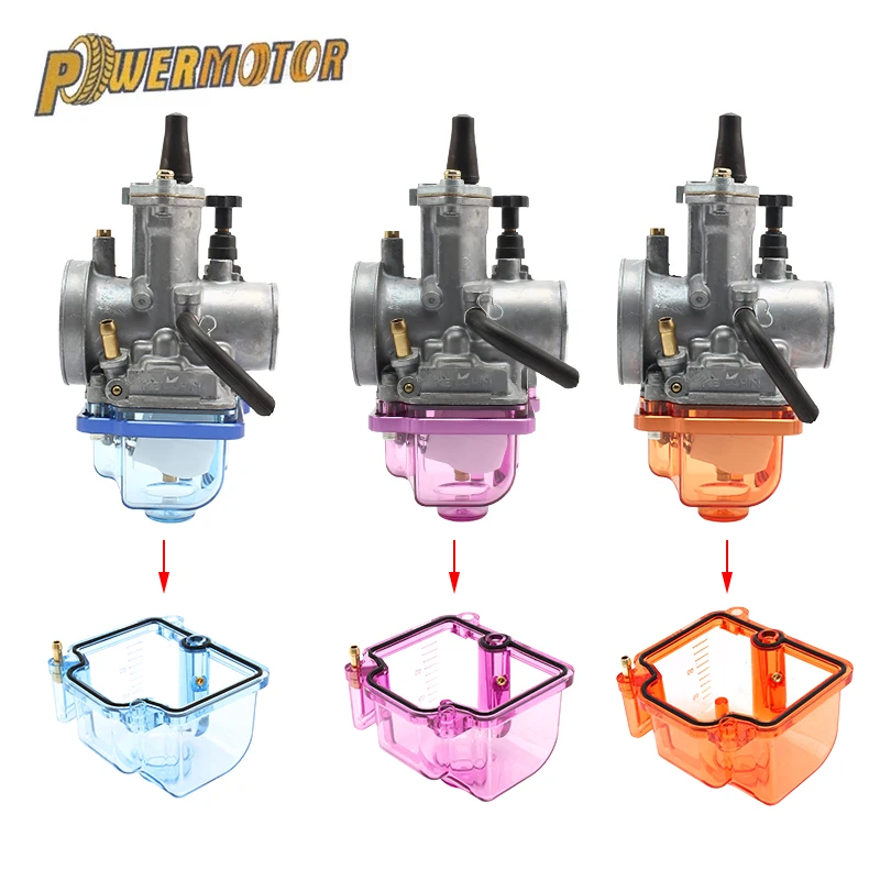 

New Motorcycle Carburetor Clear Bottom Transparent Float Bowl Lower Cover Bowl Fit For PWK KSR OKO KOSO Carburetor 21-34mm