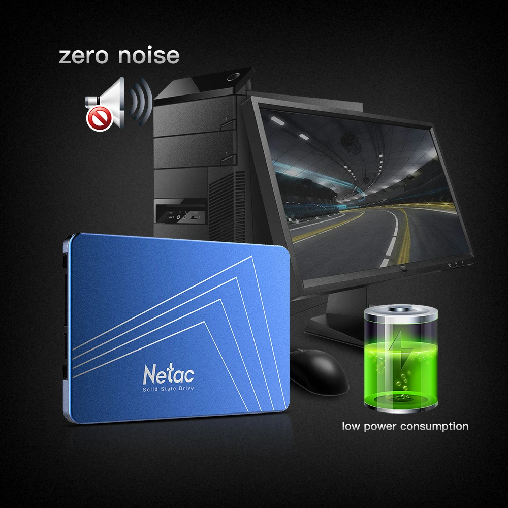 Netac SSD жесткий диск 240 ГБ 720 ГБ 960 Гб SATA3 Внутренний твердотельный Накопитель SSD 240 ГБ 120 ГБ 480 ГБ 60 ГБ 1 ТБ ноутбук ПК жесткий диск